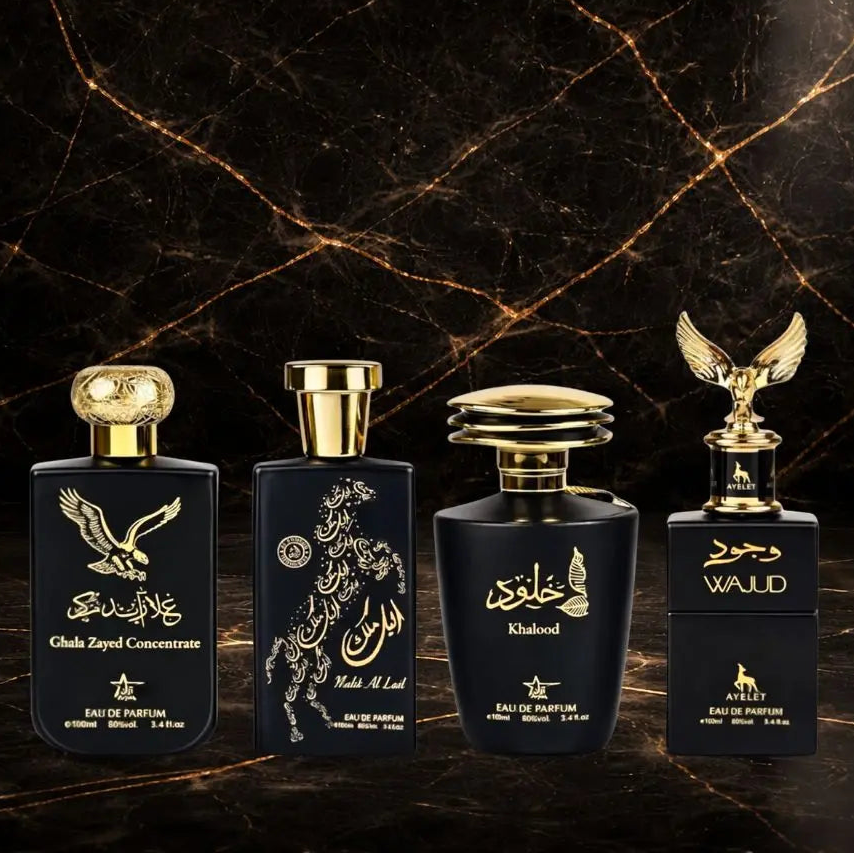 Set 4 Parfumuri Orientale Barbatesti - Ghala Zayed Concentrate + Malik al Lail + Khulood + Wajud - ZEIRA
