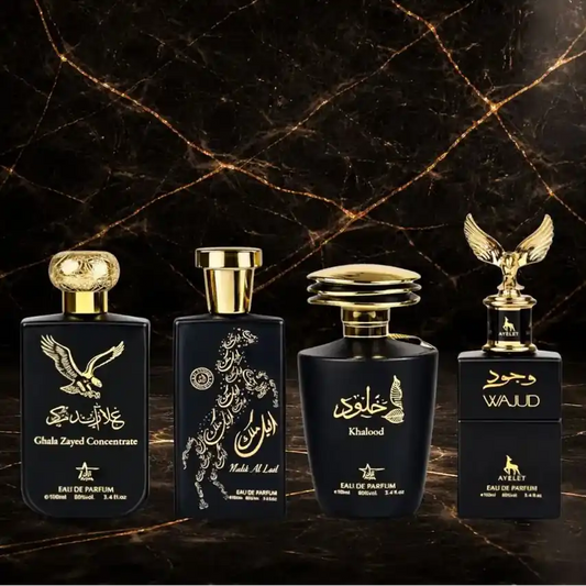 Set 4 Parfumuri Orientale Barbatesti - Ghala Zayed Concentrate + Malik al Lail + Khulood + Wajud - ZEIRA