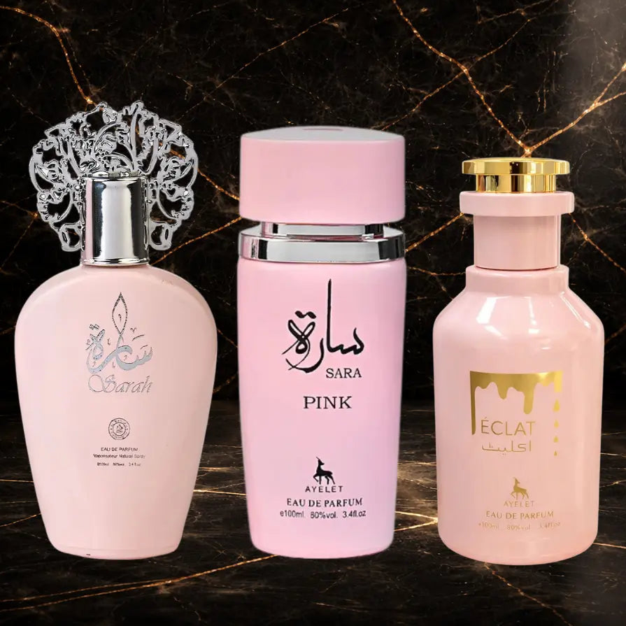 Set 3 Parfumuri Orientale Dama - Sarah + Sara Pink + Eclat