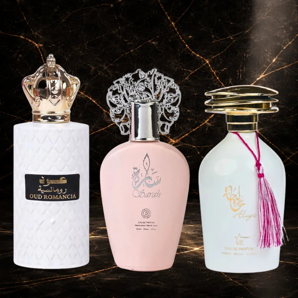 Set 3 Parfumuri Orientale Dama - Oud Romancia + Sarah + Aliya
