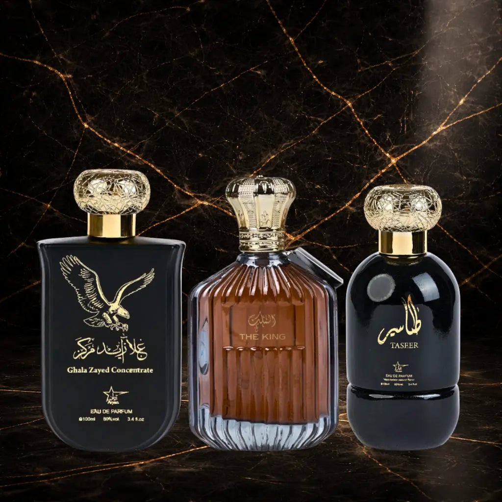 Set 3 Parfumuri Orientale Barbatesti - Ghala Zayed Concentrate + The King + Taseer