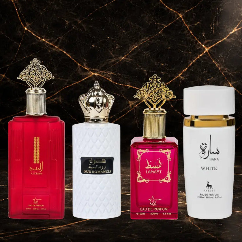 Set 4 Parfumuri Orientale Dama - Al khaleej + Oud romancia + Lamast + Sara white