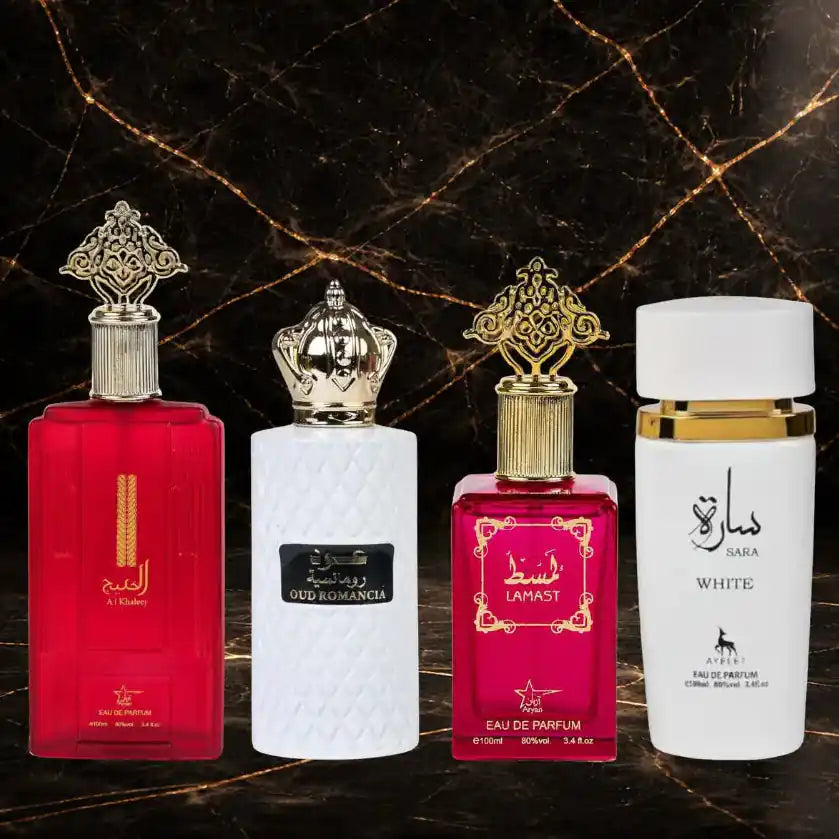 Set 4 Parfumuri Orientale Dama - Al khaleej + Oud romancia + Lamast + Sara white