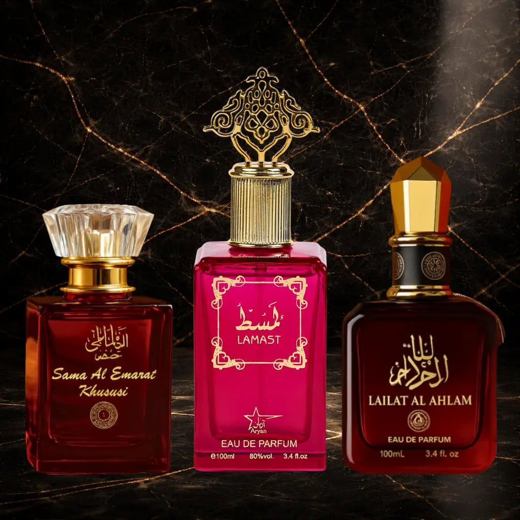 Set 3 Parfumuri Orientale Dama - Sama Al Emarat + Lamast + Lailat Al Ahlam
