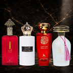 Set 4 Parfumuri Orientale Dama – Al Khaleej + Oud Romancia + Qissat Hub Red + Aliya