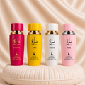 Set of four ZEIRA oriental perfumes for women including Sara White, Sara Pink, Sara Candy, and Sara Two bottles.