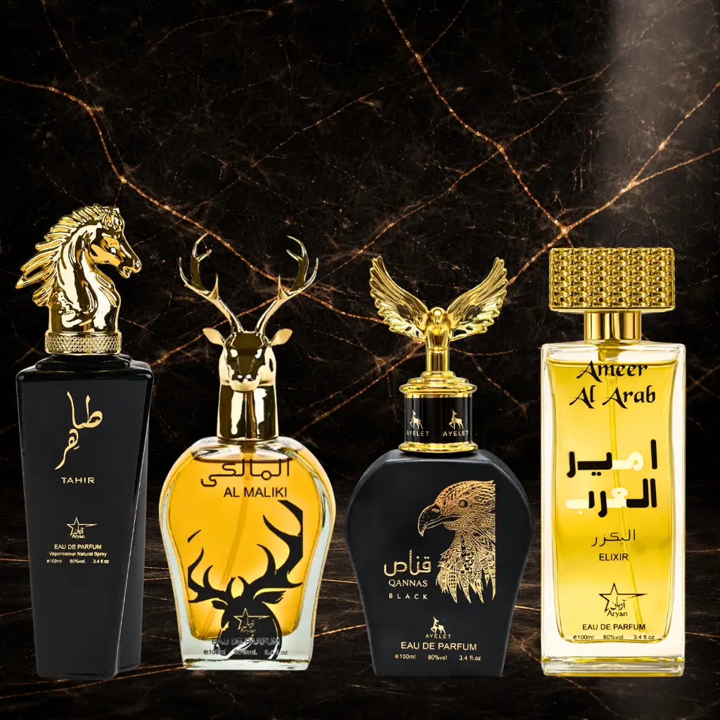 Set 4 Parfumuri Orientale Barbatesti - Tahir + Al Maliki + Qannas Black + Ameer Al Arab Elixir