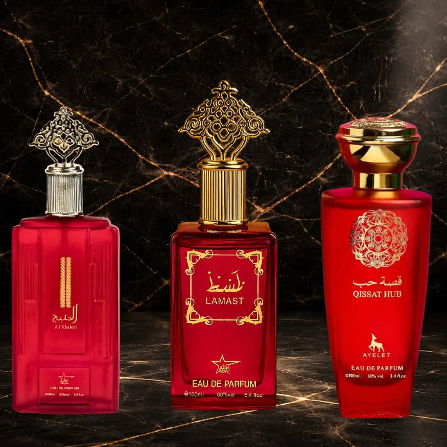 Set 3 Parfumuri Orientale Dama - Al Khaleej + Qissat Hub + Lamast - ZEIRA