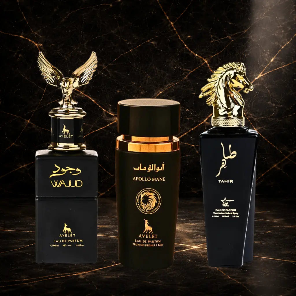 Set 3 Parfumuri Orientale Barbatesti - Wajud + Apollo Mane Black + Tahir - ZEIRA