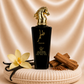Set of three ZEIRA oriental men's perfumes including Tahir, Al Maliki, and Qannas Black bottles.