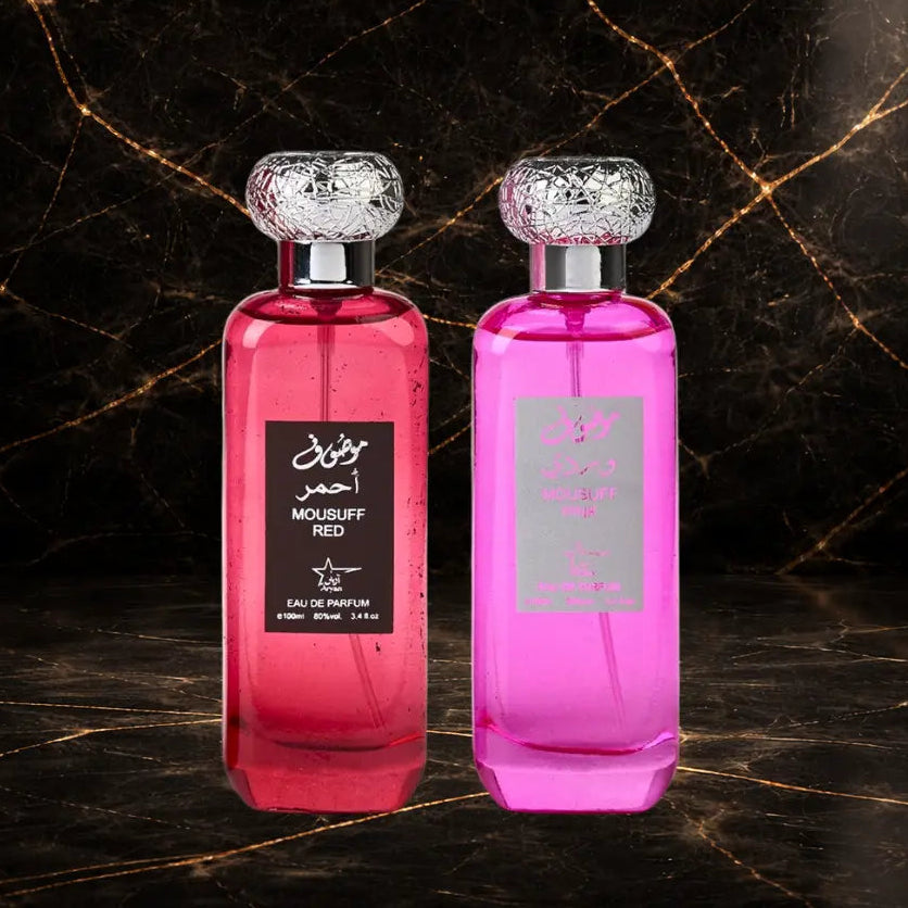 Set 2 Parfumuri Orientale Dama -  Mousuff Pink + Mousuff Red - ZEIRA