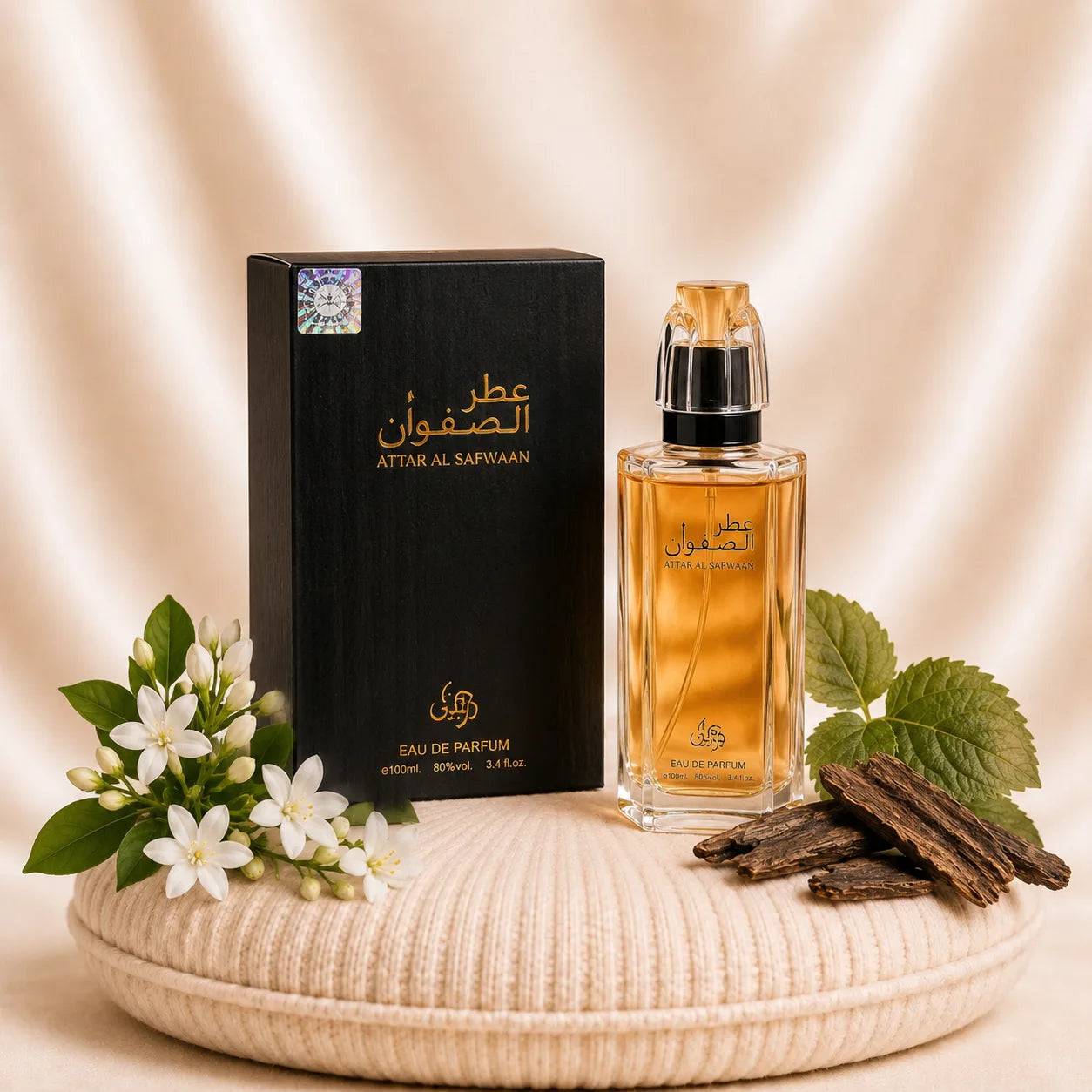Attar al Safwaan oriental parfum by ZEIRA in a 100ml bottle, featuring a traditional Barbatesc fragrance with intricate packaging.