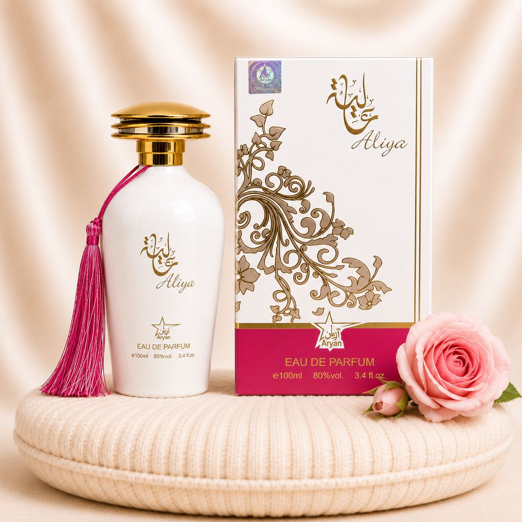 Set of two oriental perfumes for women and men by ZEIRA, featuring Aliya and Ibda Al Oud fragrances.