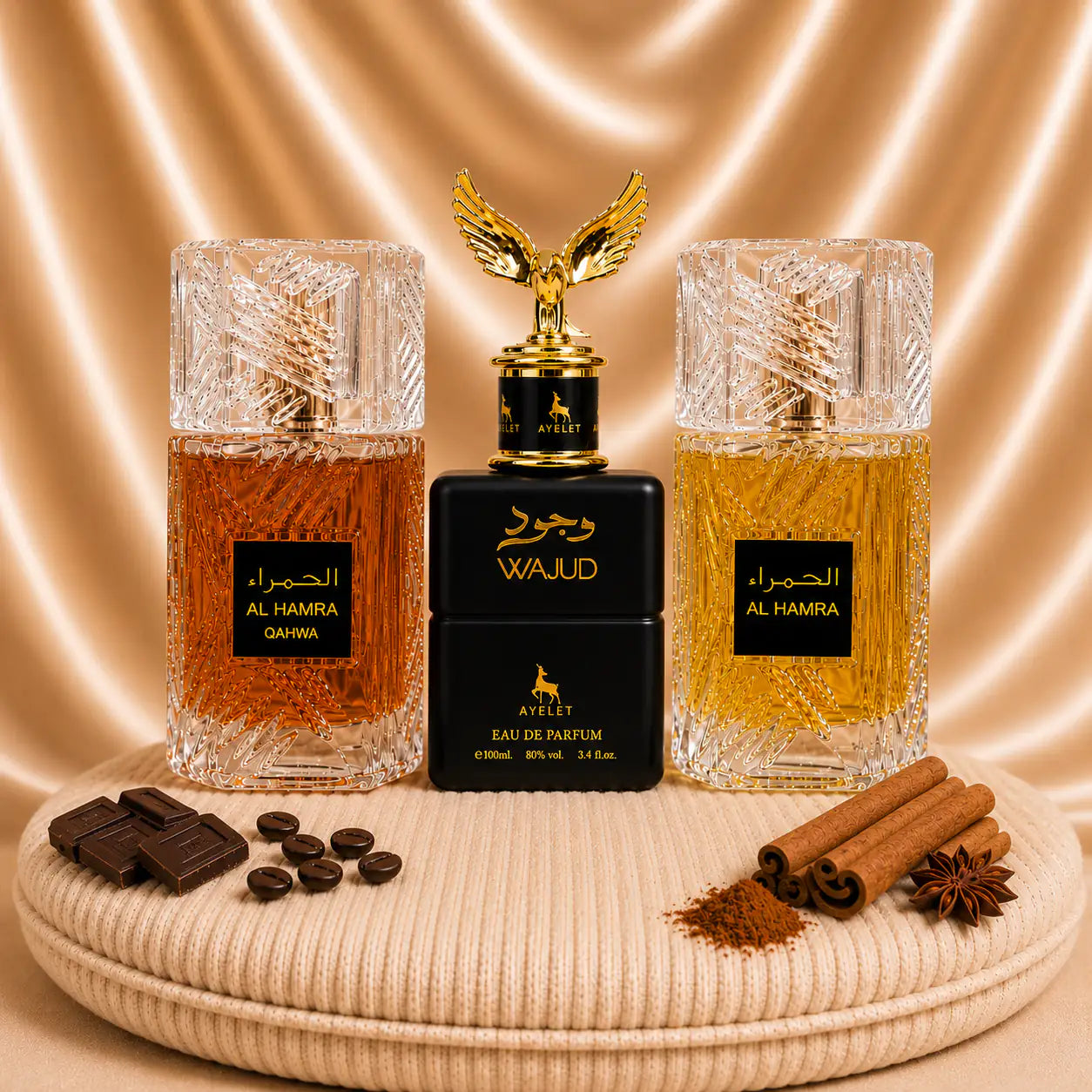 Set 3 Parfumuri Orientale - Al Hamra Qahwa + Wajud + Al Hamra Royal