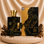 Set of two ZEIRA oriental men's perfumes, Malik Al Lail and Shaikh Zayed Gold, featuring elegant bottles and luxurious packaging.