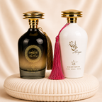 Set of two oriental perfumes for women and men by ZEIRA, featuring Aliya and Ibda Al Oud fragrances.