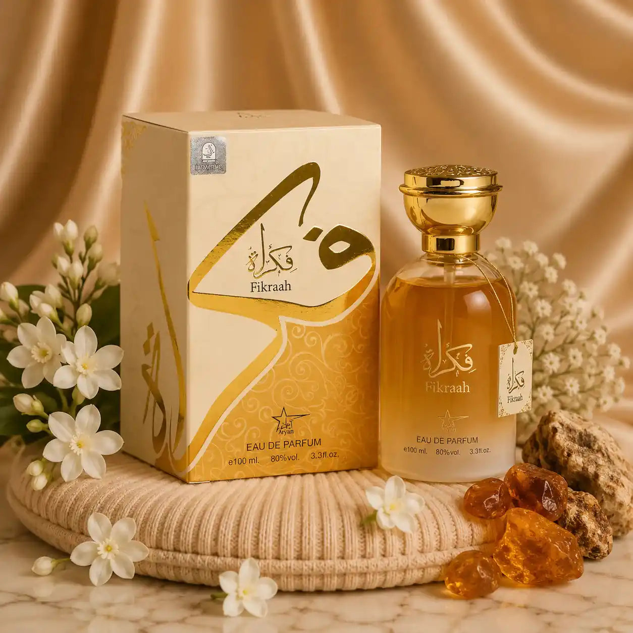 Fikraah Parfum Oriental Dama by ZEIRA, 100 ml bottle with elegant floral and oriental fragrance design.