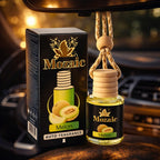 ZEIRA auto premium melon air freshener hanging in a car interior, providing a fresh and fruity scent.