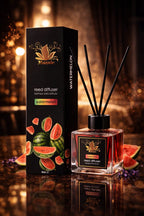 ZEIRA Parfum Ambiental Premium in Pepene Rosu scent, featuring a sleek bottle for refreshing home fragrance.