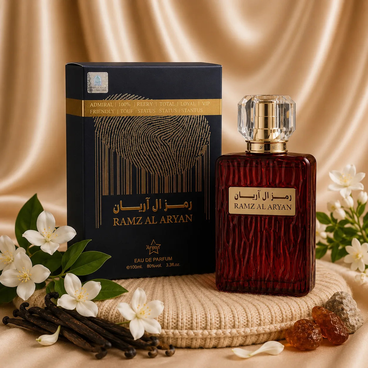 Ramz al Aryan Oriental Dama perfume bottle by ZEIRA, 100 ml, elegant design with a luxurious fragrance for women.