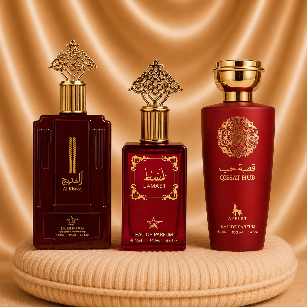 Set 3 Parfumuri Orientale Dama - Al Khaleej + Qissat Hub + Lamast