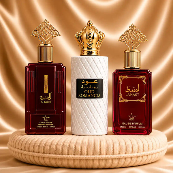 Set 3 Parfumuri Orientale Dama - Al Khaleej + Oud Romancia + Lamast