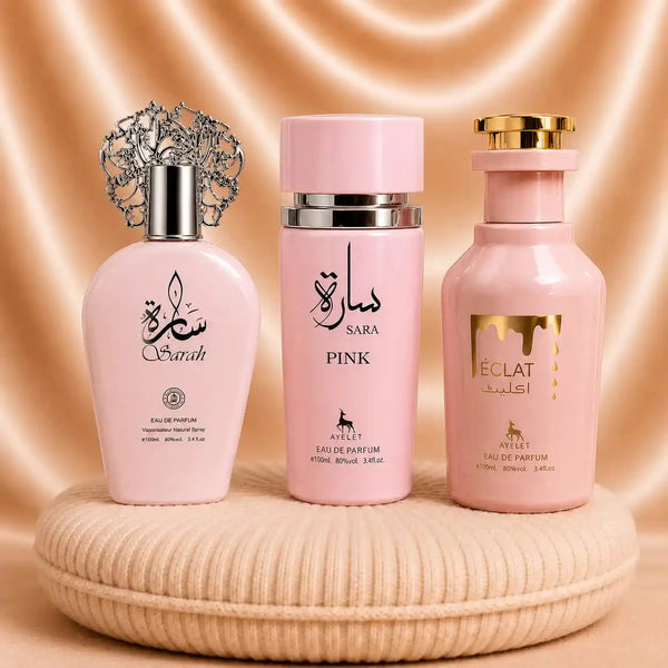 Set 3 Parfumuri Orientale Dama - Sarah + Sara Pink + Eclat