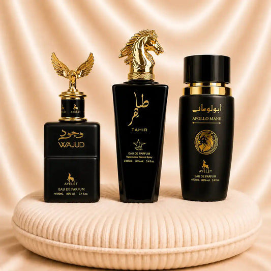 Set 3 Parfumuri Orientale Barbatesti - Wajud + Apollo Mane Black + Tahir