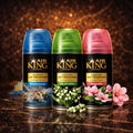 Set of three ZEIRA ambient spray bottles featuring Mediterranean, lily of the valley, and magnolia scents with elegant packaging.