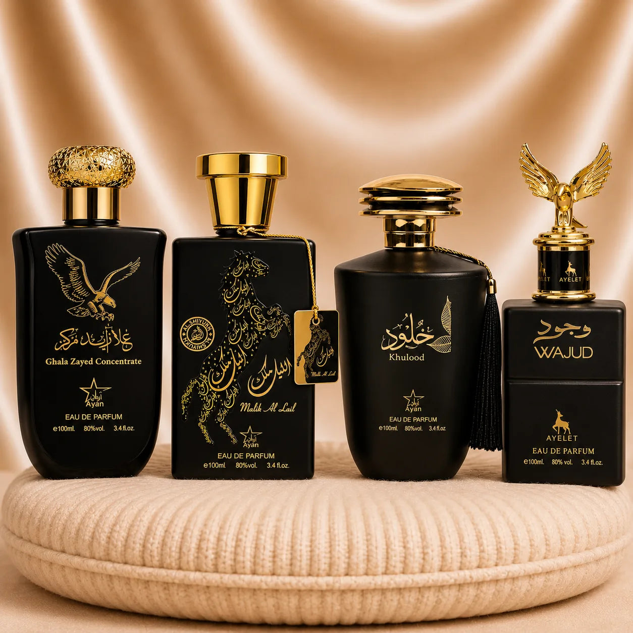 Set 4 Parfumuri Orientale Barbatesti - Ghala Zayed Concentrate + Malik al Lail + Khulood + Wajud