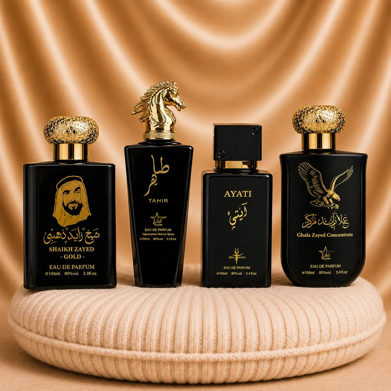 Set 4 Parfumuri Orientale Barbatesti - Sheik Zayed Gold + Tahir + Ayati + Ghala Zayed Concentrate