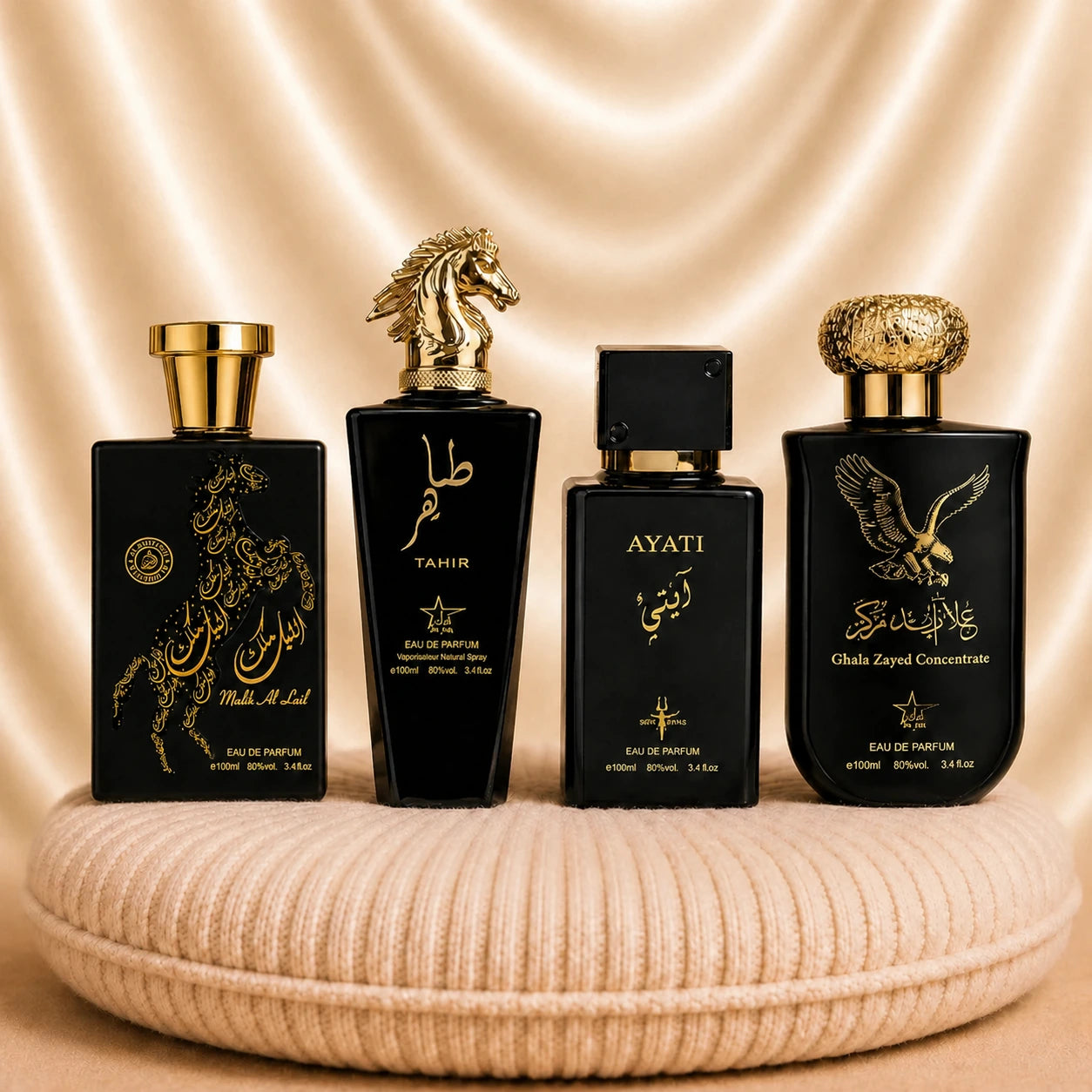 Set 4 Parfumuri Orientale Barbatesti - Malik Al Lail + Tahir + Ayati + Ghala Zayed Concentrate