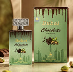 Set of four ZEIRA oriental perfumes including Sara Pink, Eclat, Al Hamra, and Dubai Chocolate Pistachio with elegant bottles.