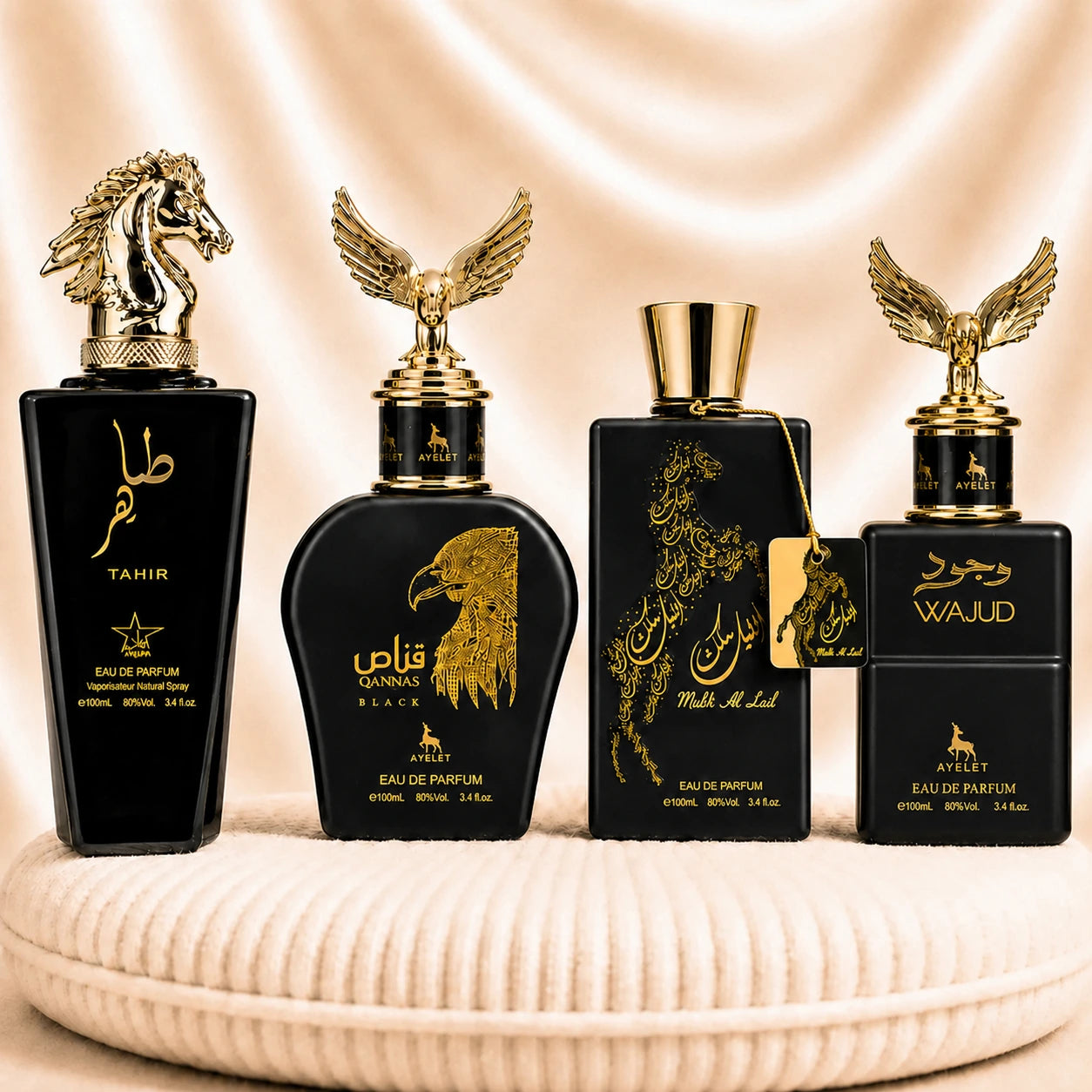 Set 4 Parfumuri Orientale Barbatesti - Tahir + Qannas Black + Malik Al Lail + Wajud