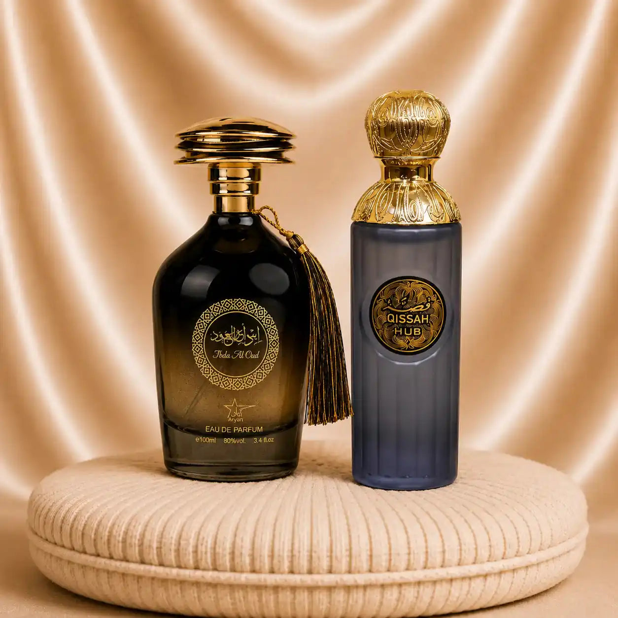Set 2 Parfumuri Orientale Barbatesti - Ibda Al Oud + Qissah Hub Grey - ZEIRA